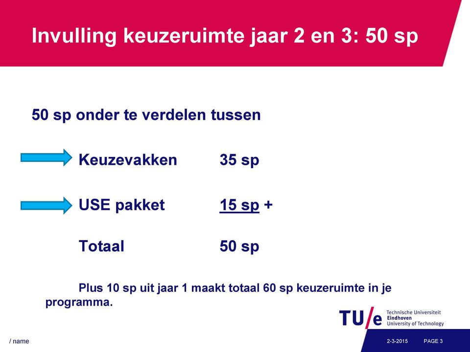 + Totaal 50 sp Plus 10 sp uit jaar 1 maakt totaal 60