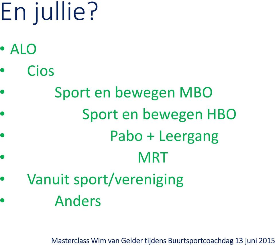 en bewegen HBO Pabo + Leergang MRT