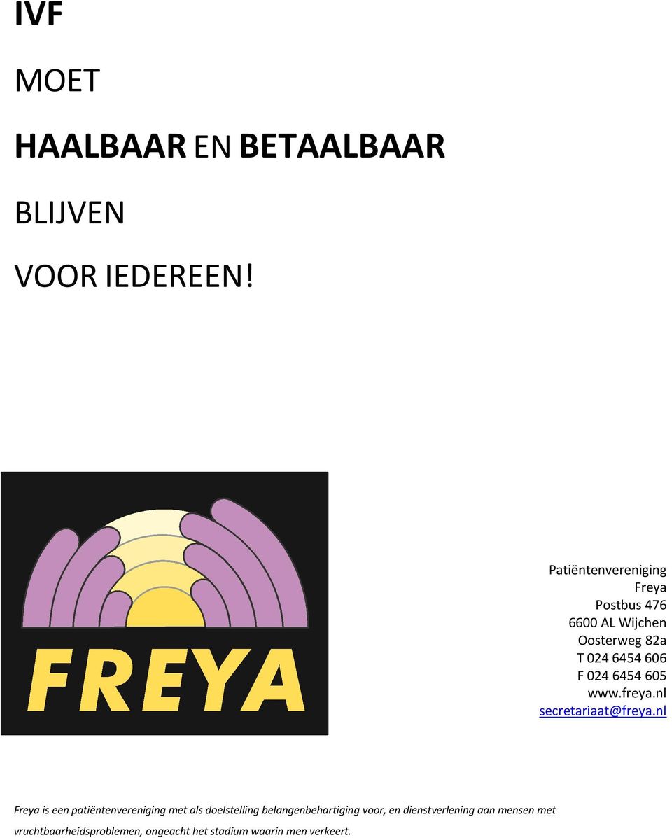 6454 605 www.freya.nl secretariaat@freya.