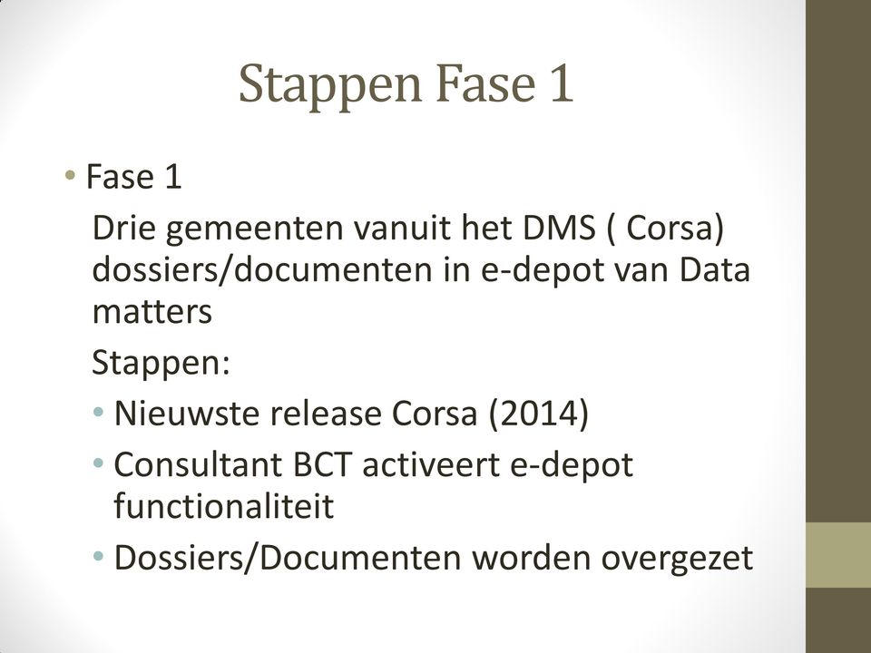 Stappen: Nieuwste release Corsa (2014) Consultant BCT