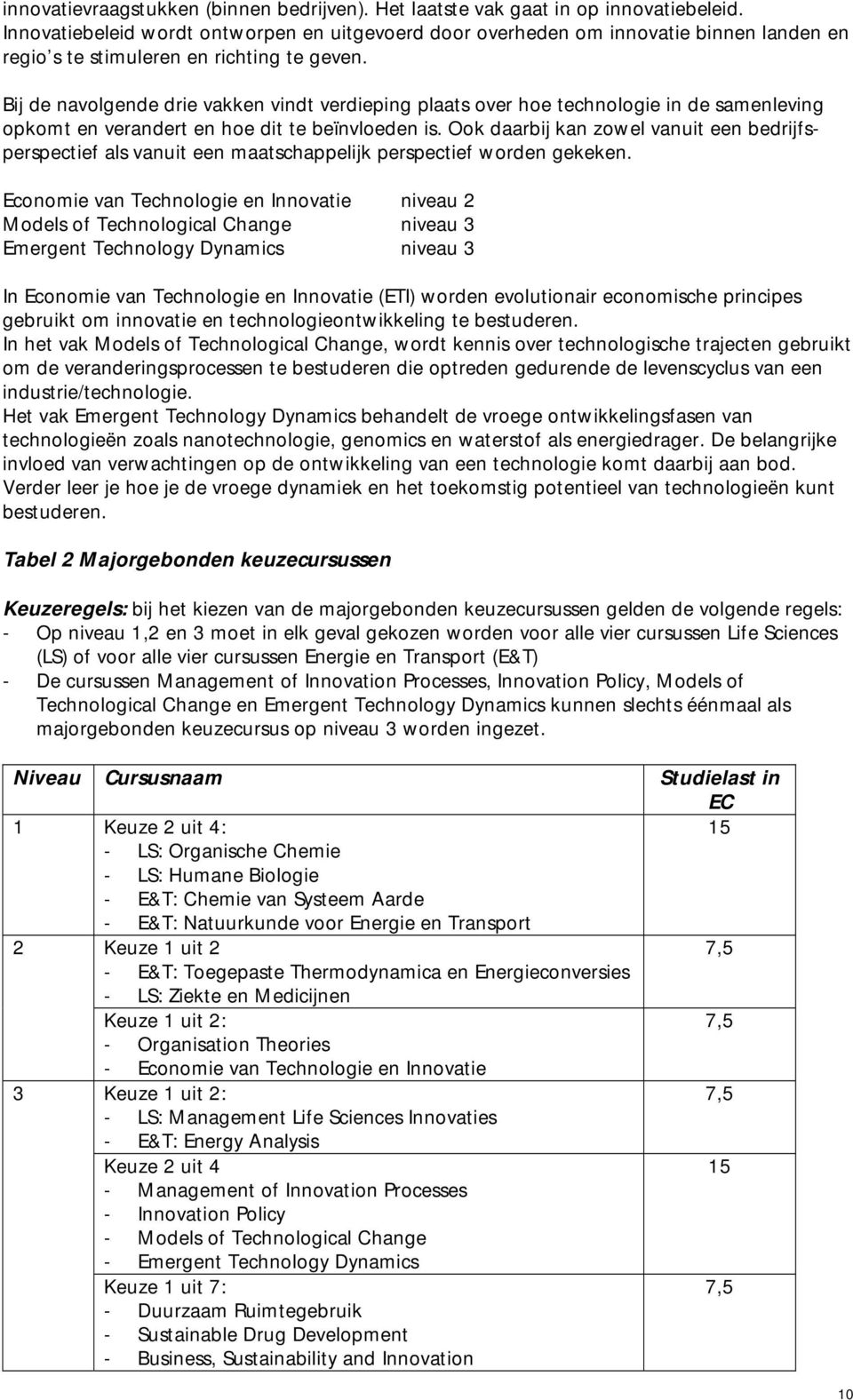 Bij de navolgende drie vakken vindt verdieping plaats over hoe technologie in de samenleving opkomt en verandert en hoe dit te beïnvloeden is.