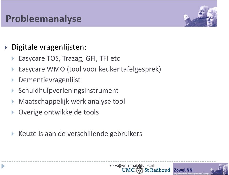 Dementievragenlijst Schuldhulpverleningsinstrument Maatschappelijk