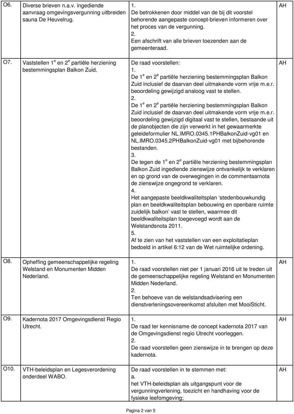 De betrokkenen door middel van de bij dit voorstel behorende aangepaste concept-brieven informeren over het proces van de vergunning. Een afschrift van alle brieven toezenden aan de gemeenteraad.