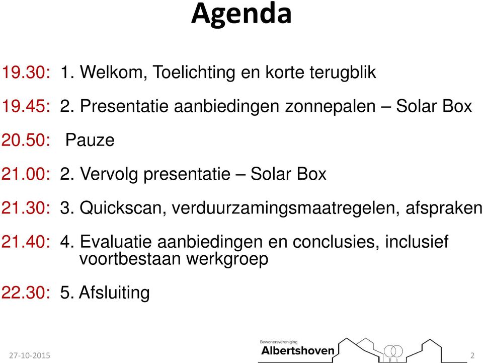 Vervolg presentatie Solar Box 21.30: 3.