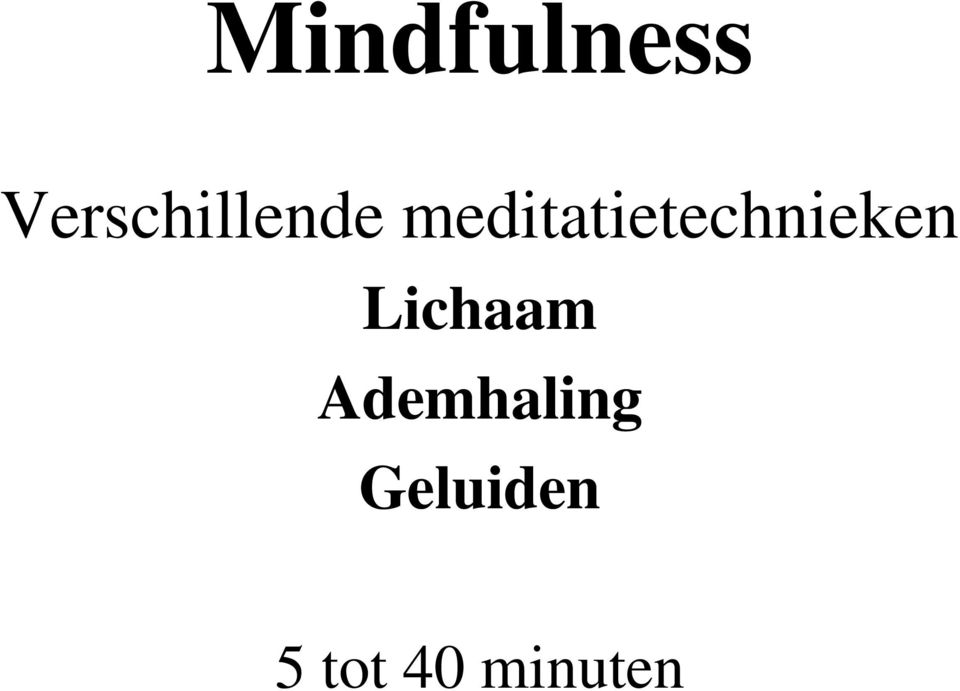 meditatietechnieken