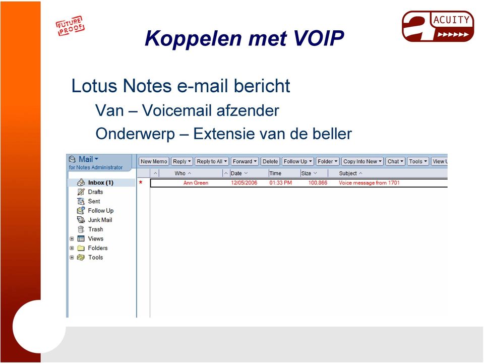 Voicemail afzender