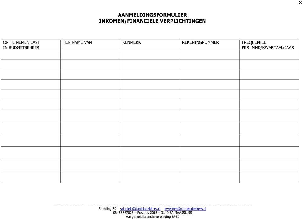 KENMERK REKENINGNUMMER