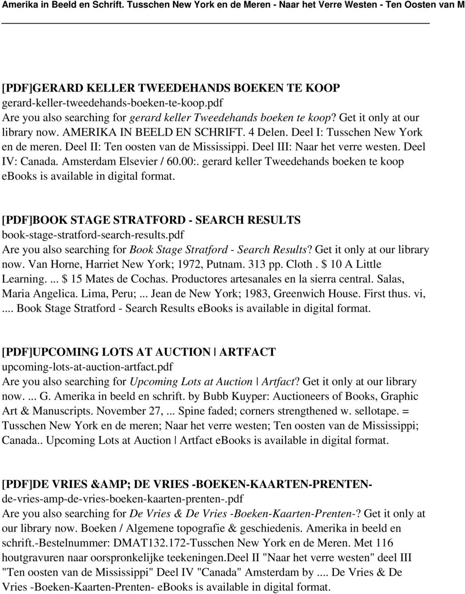 gerard keller Tweedehands boeken te koop ebooks is available in digital format. [PDF]BOOK STAGE STRATFORD - SEARCH RESULTS book-stage-stratford-search-results.