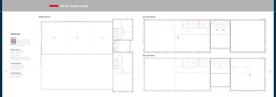 Unit 2, >85 m2 Bedrijfshal met mogelijkheid om te verdelen in 3 ruimtes.