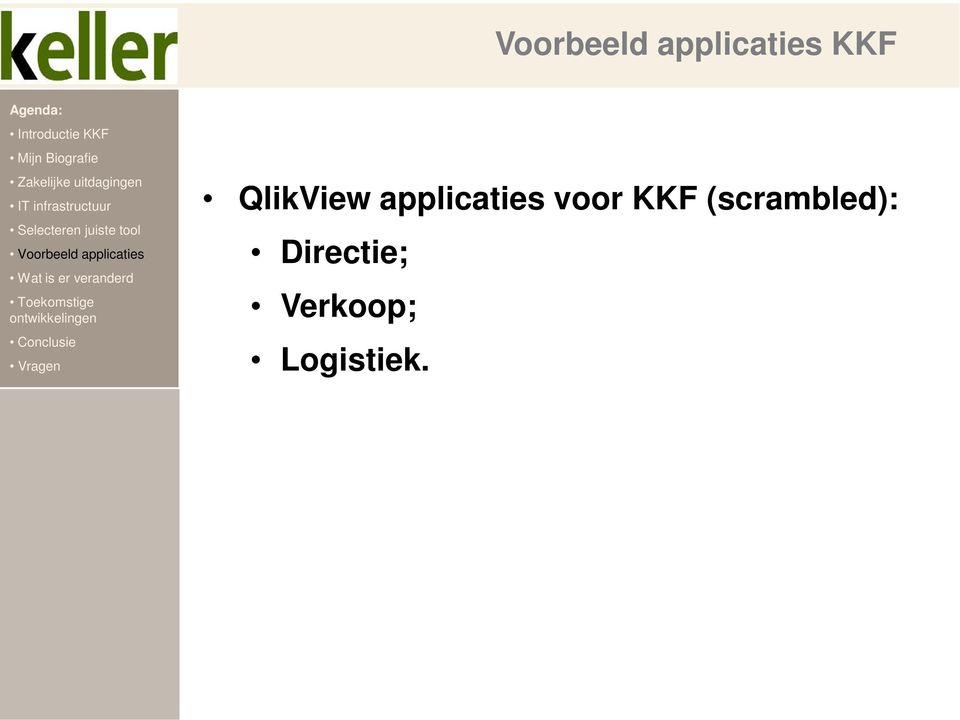 QlikView applicaties voor KKF