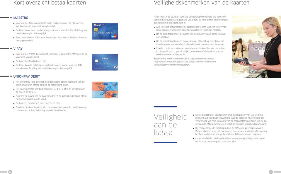 V PAY Kaarten met V PAY-betaalfunctie herkent u aan het V PAY-logo op de voorkant van de kaart. De kaart heeft altijd een chip.