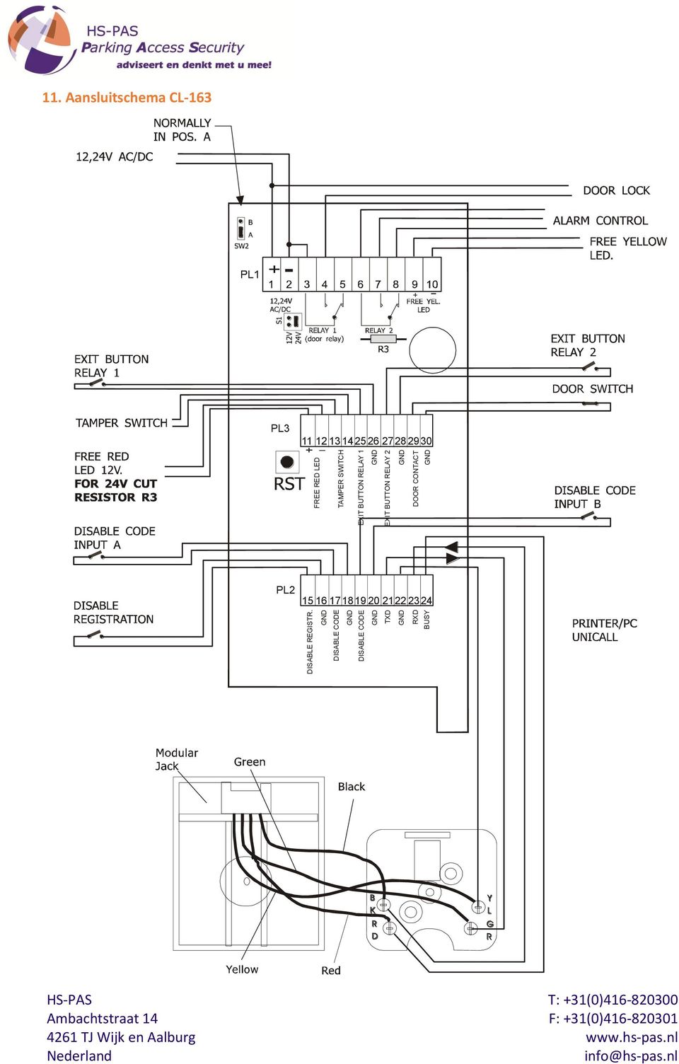 BUTTON RELAY 2 DOOR CONTACT 11.