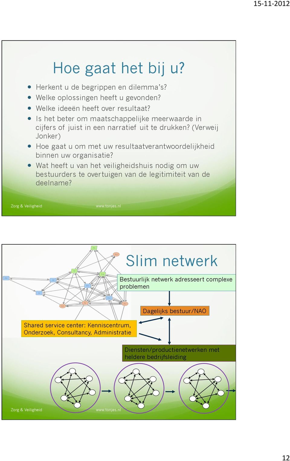 (Verweij Jonker) Hoe gaat u om met uw resultaatverantwoordelijkheid binnen uw organisatie?