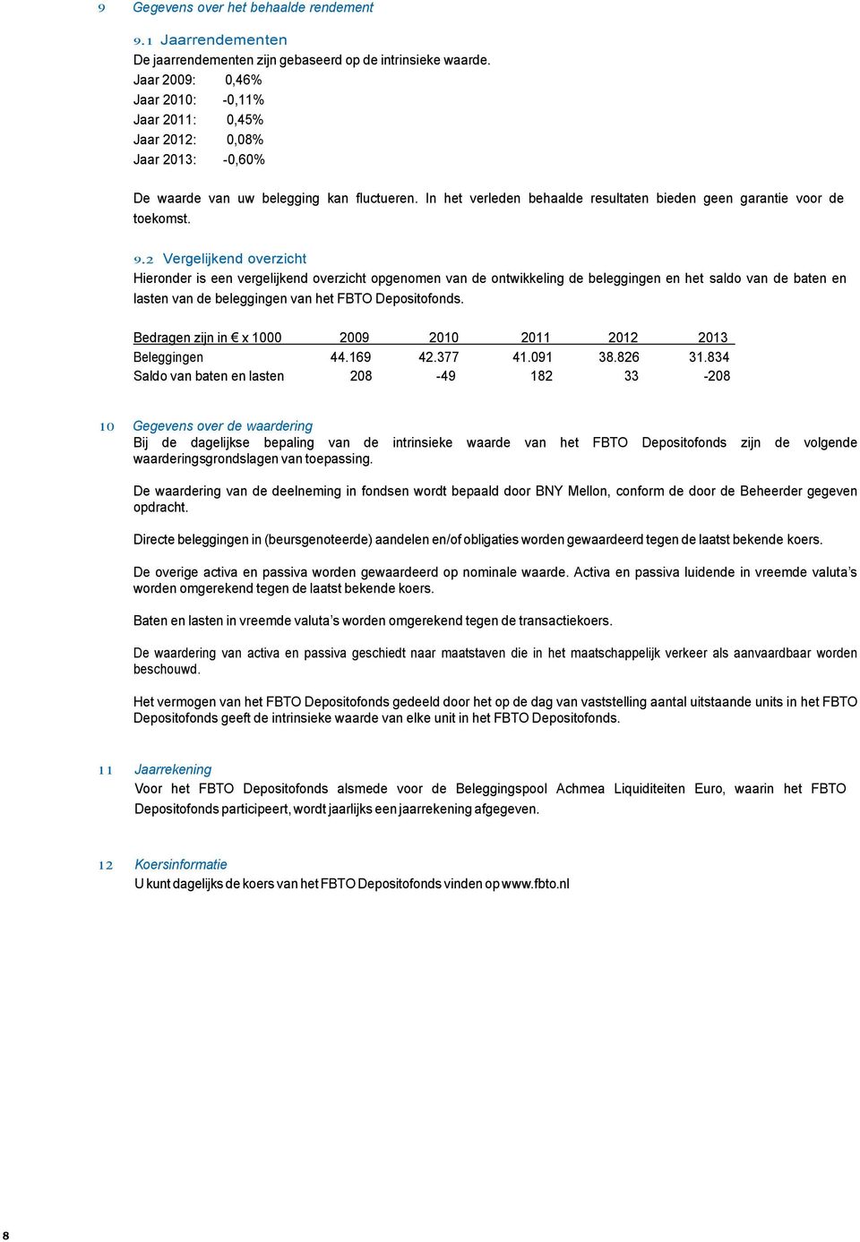 In het verleden behaalde resultaten bieden geen garantie voor de toekomst. 9.