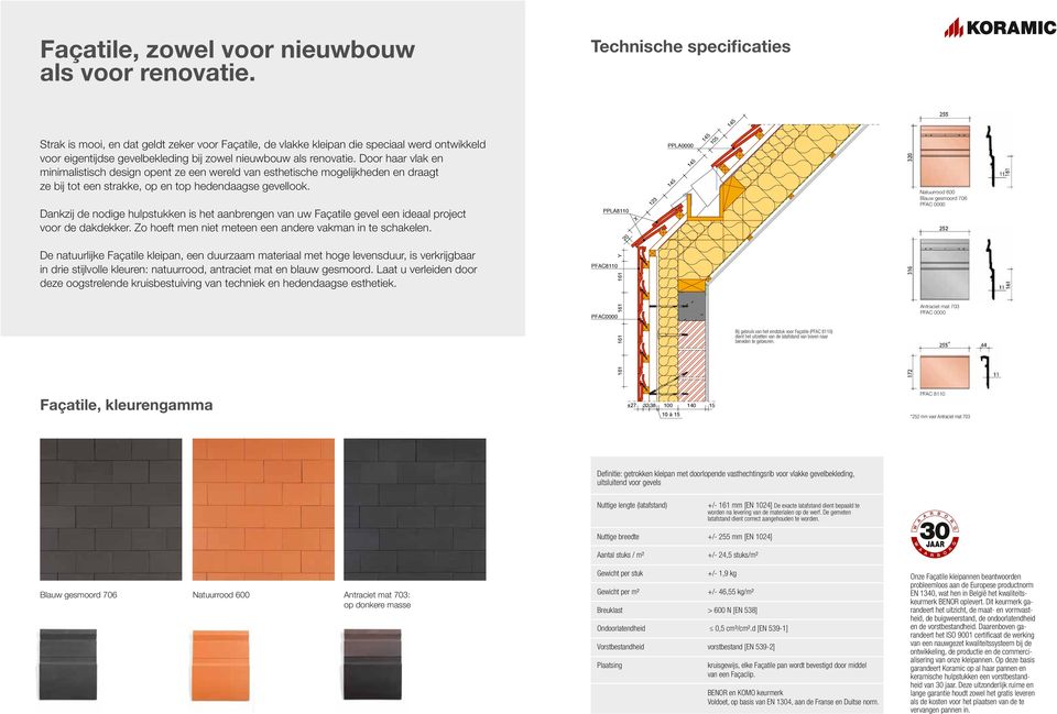 PPLA0000 10 Façatile, zowel voor nieuwbouw als voor renovatie.