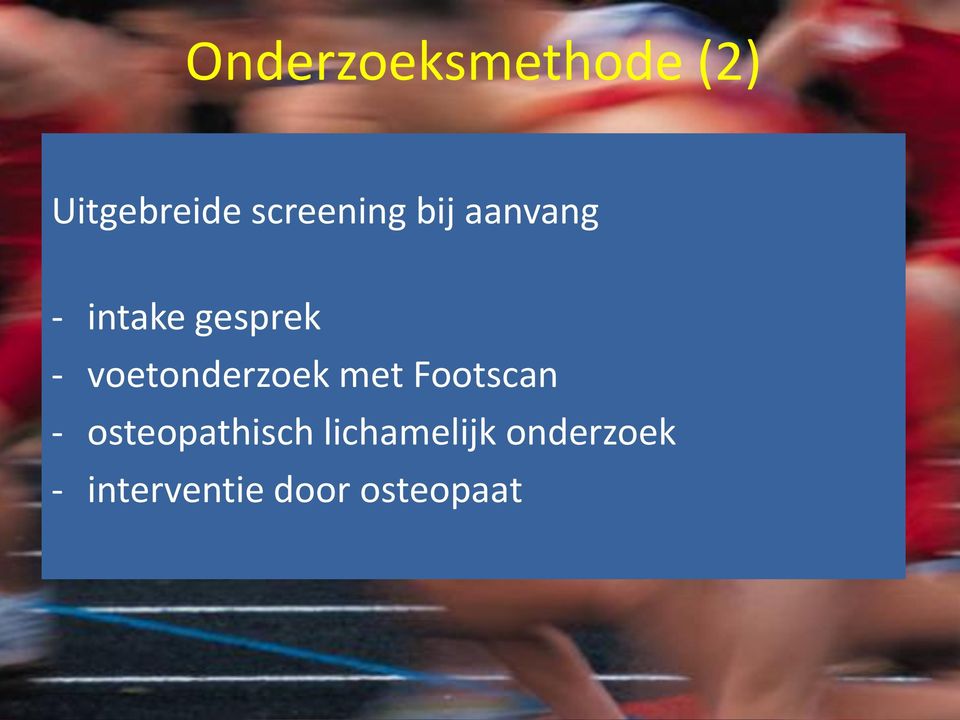 voetonderzoek met Footscan -