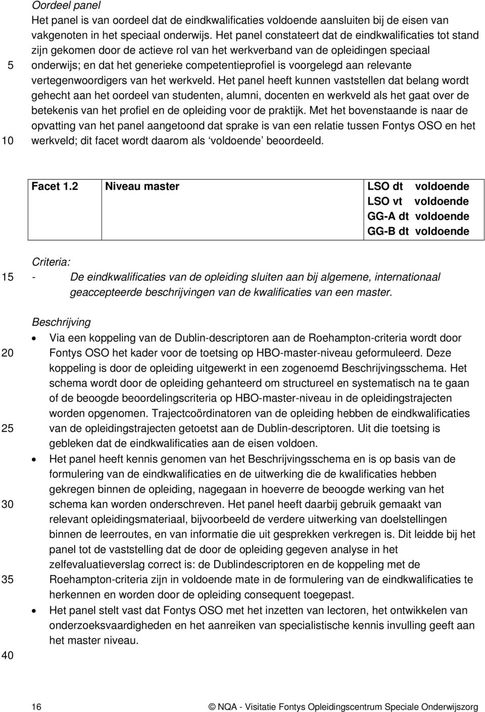 voorgelegd aan relevante vertegenwoordigers van het werkveld.