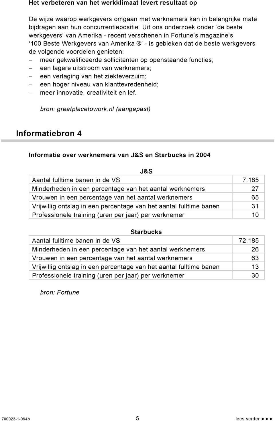 genieten: meer gekwalificeerde sollicitanten op openstaande functies; een lagere uitstroom van werknemers; een verlaging van het ziekteverzuim; een hoger niveau van klanttevredenheid; meer innovatie,