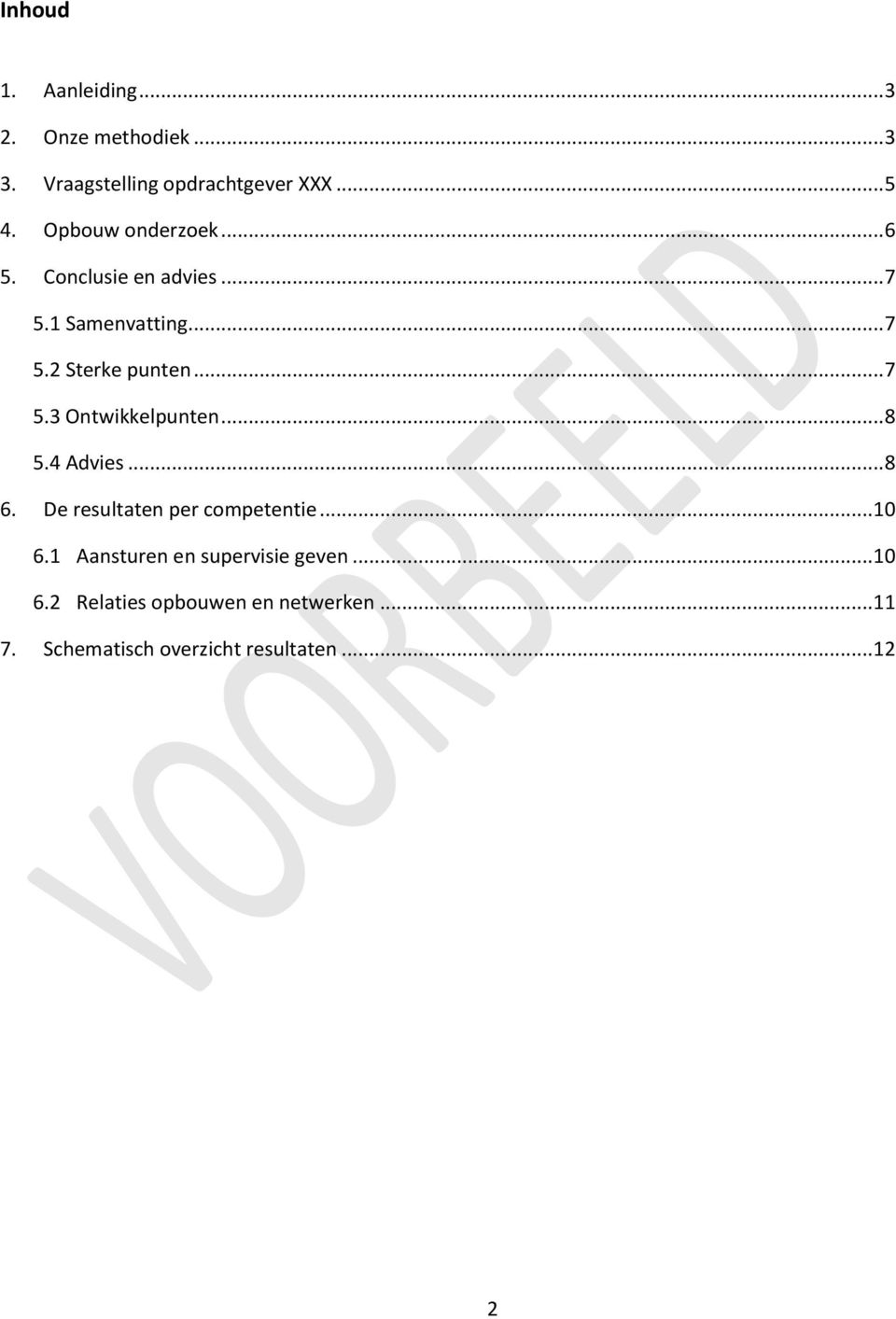 .. 8 5.4 Advies... 8 6. De resultaten per competentie... 10 6.1 Aansturen en supervisie geven.