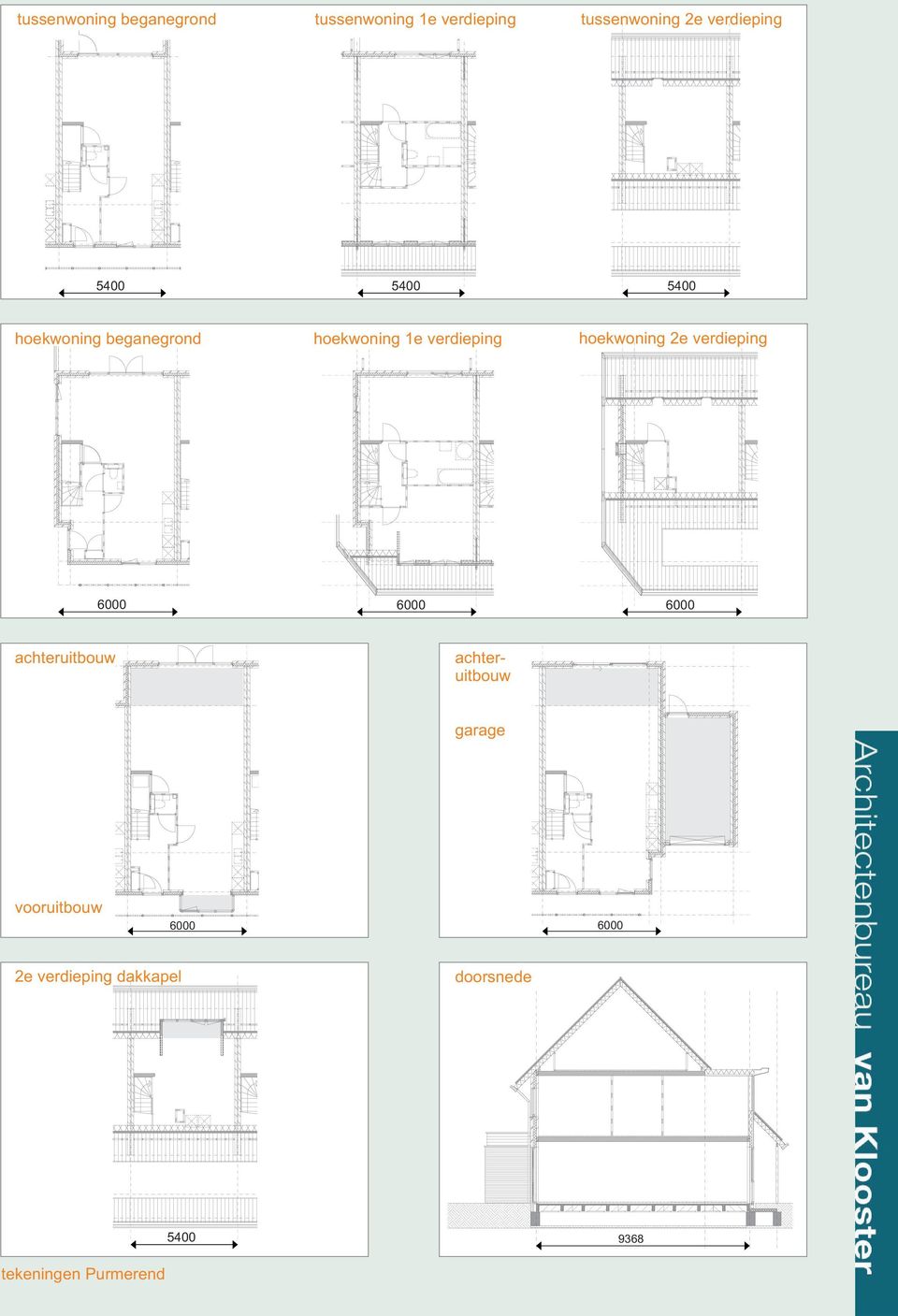 2e verdieping 6000 6000 6000 achteruitbouw achteruitbouw garage