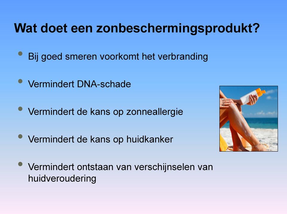 DNA-schade Vermindert de kans op zonneallergie