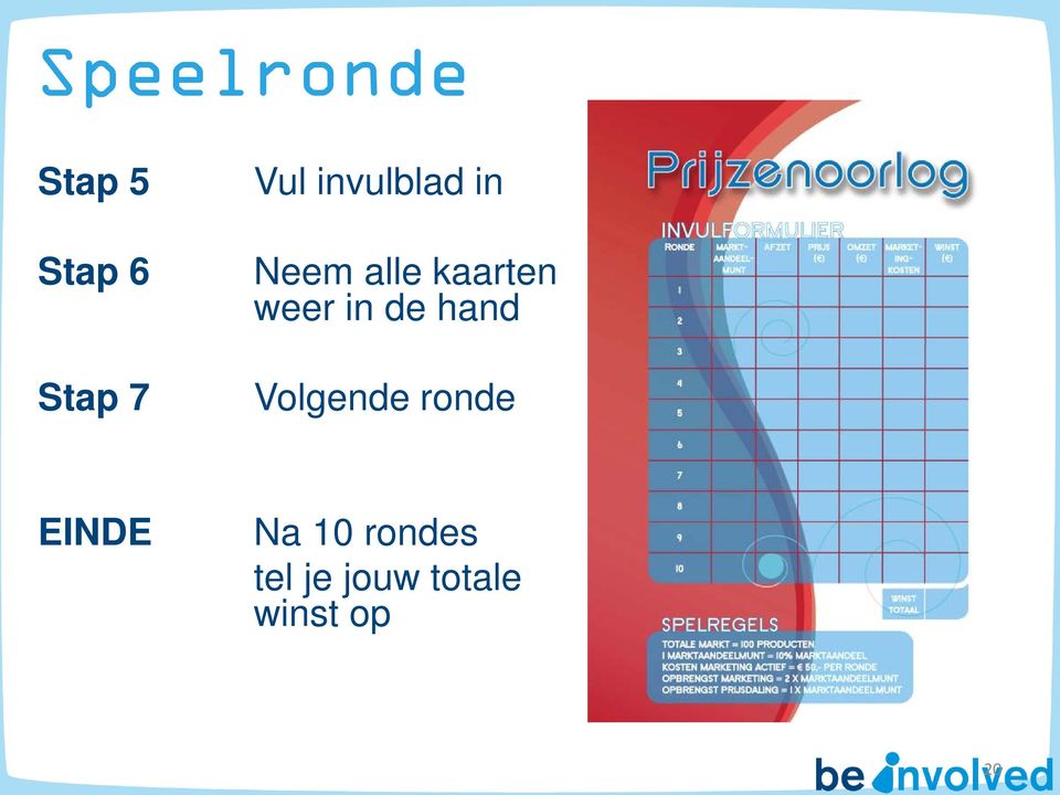 in de hand Volgende ronde EINDE Na