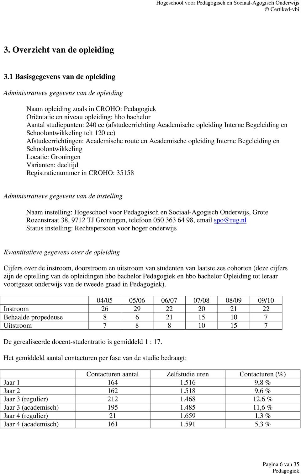 Academische opleiding Interne Begeleiding en Schoolontwikkeling telt 120 ec) Afstudeerrichtingen: Academische route en Academische opleiding Interne Begeleiding en Schoolontwikkeling Locatie: