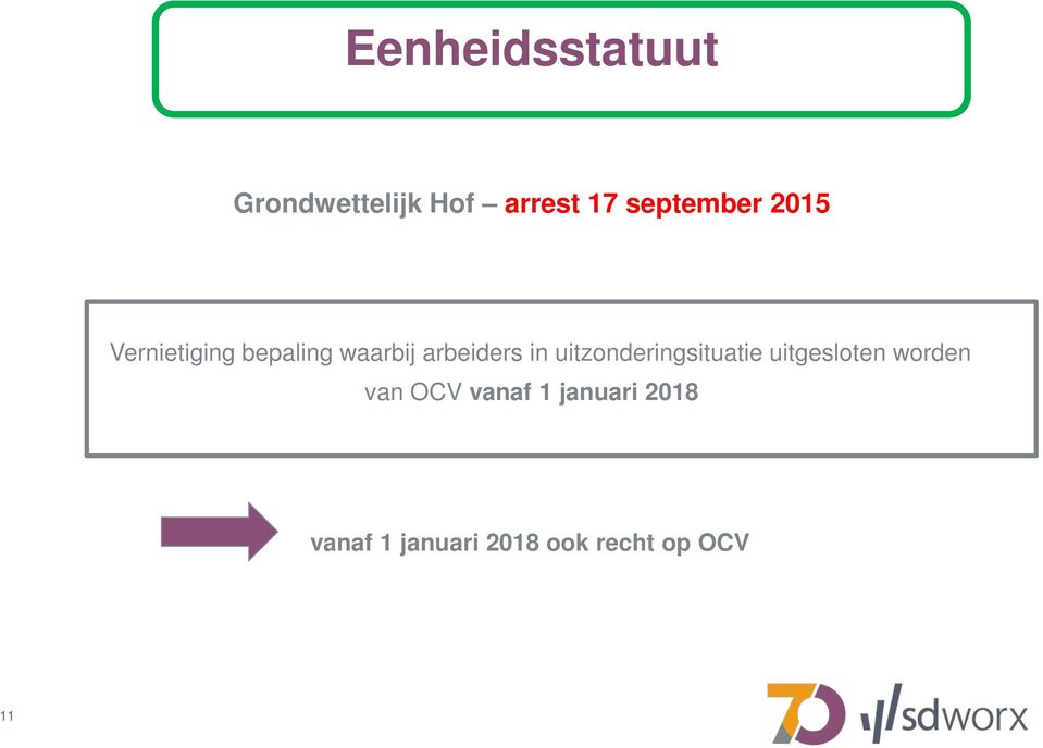 arbeiders in uitzonderingsituatie uitgesloten worden