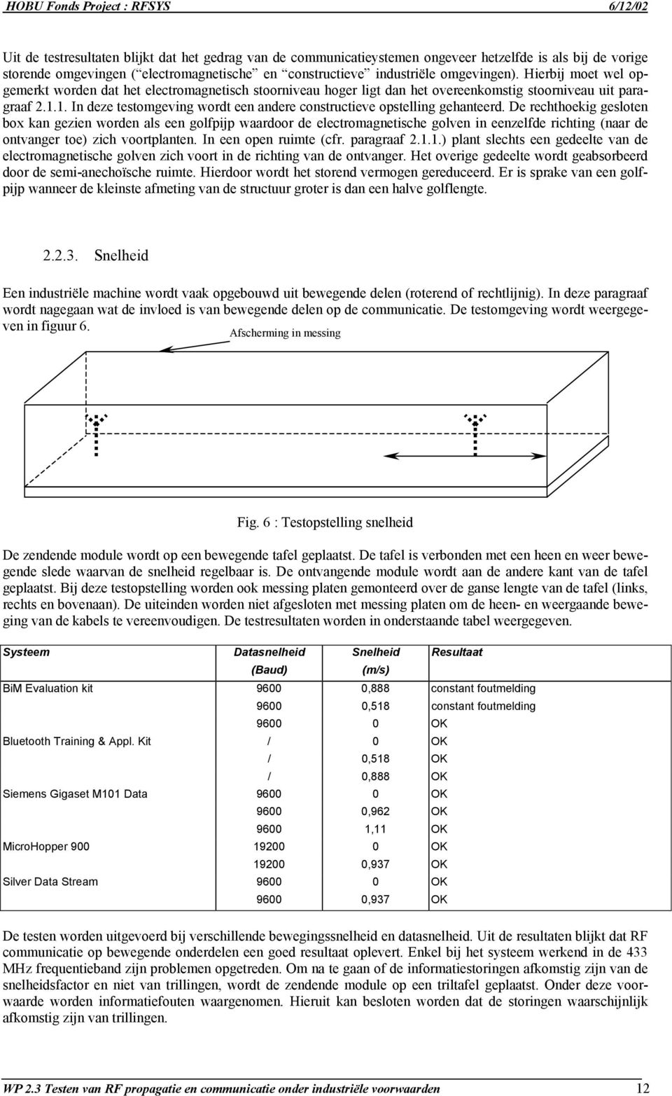 1. In deze testomgeving wordt een andere constructieve opstelling gehanteerd.