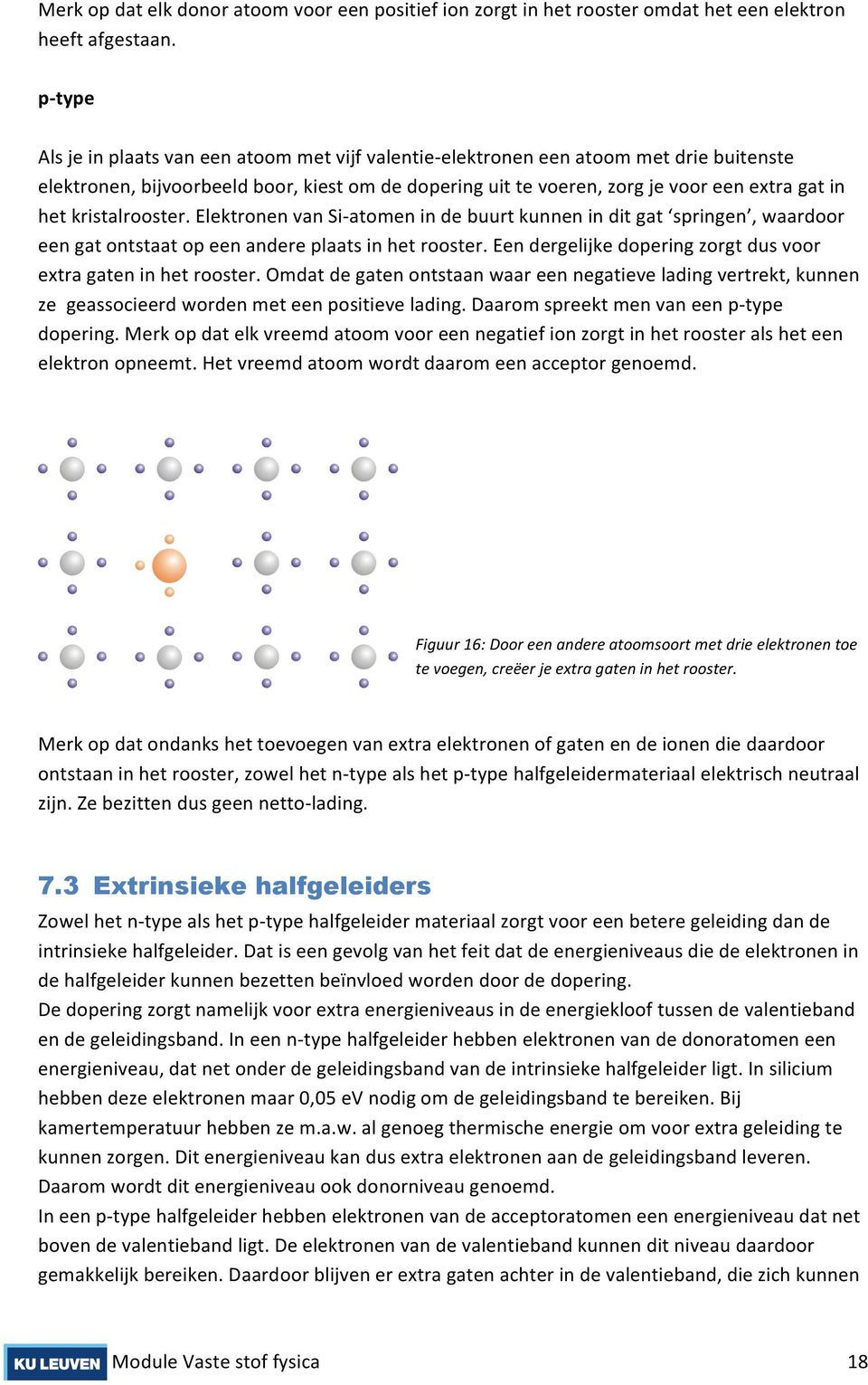 kristalrooster. Elektronen van Si- atomen in de buurt kunnen in dit gat springen, waardoor een gat ontstaat op een andere plaats in het rooster.