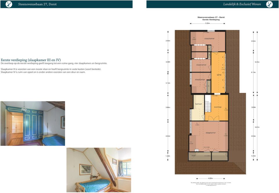 Slaapkamer III is voorzien van een mooie vloer en heeft bergruimte in vaste kasten