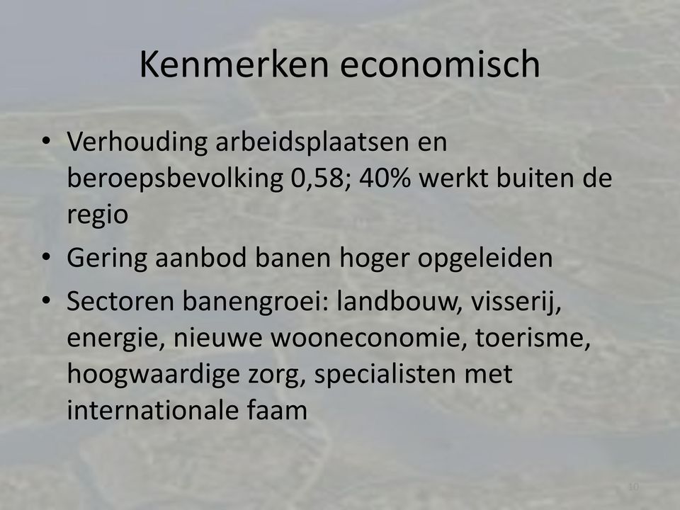 Sectoren banengroei: landbouw, visserij, energie, nieuwe