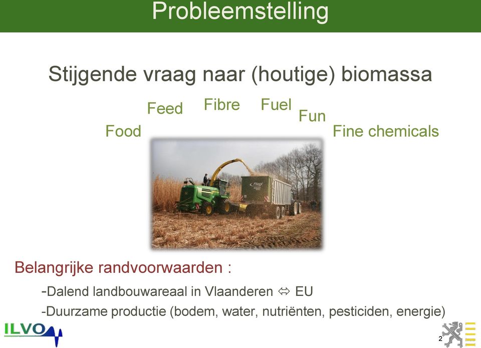 randvoorwaarden : -Dalend landbouwareaal in Vlaanderen EU