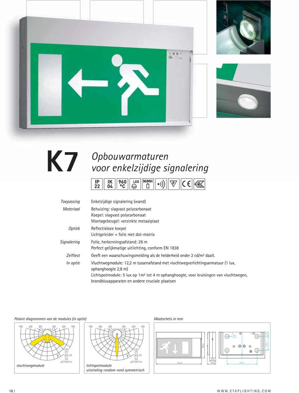 Geeft een waarschuwingsmelding als de helderheid onder 2 cd/m² daalt.