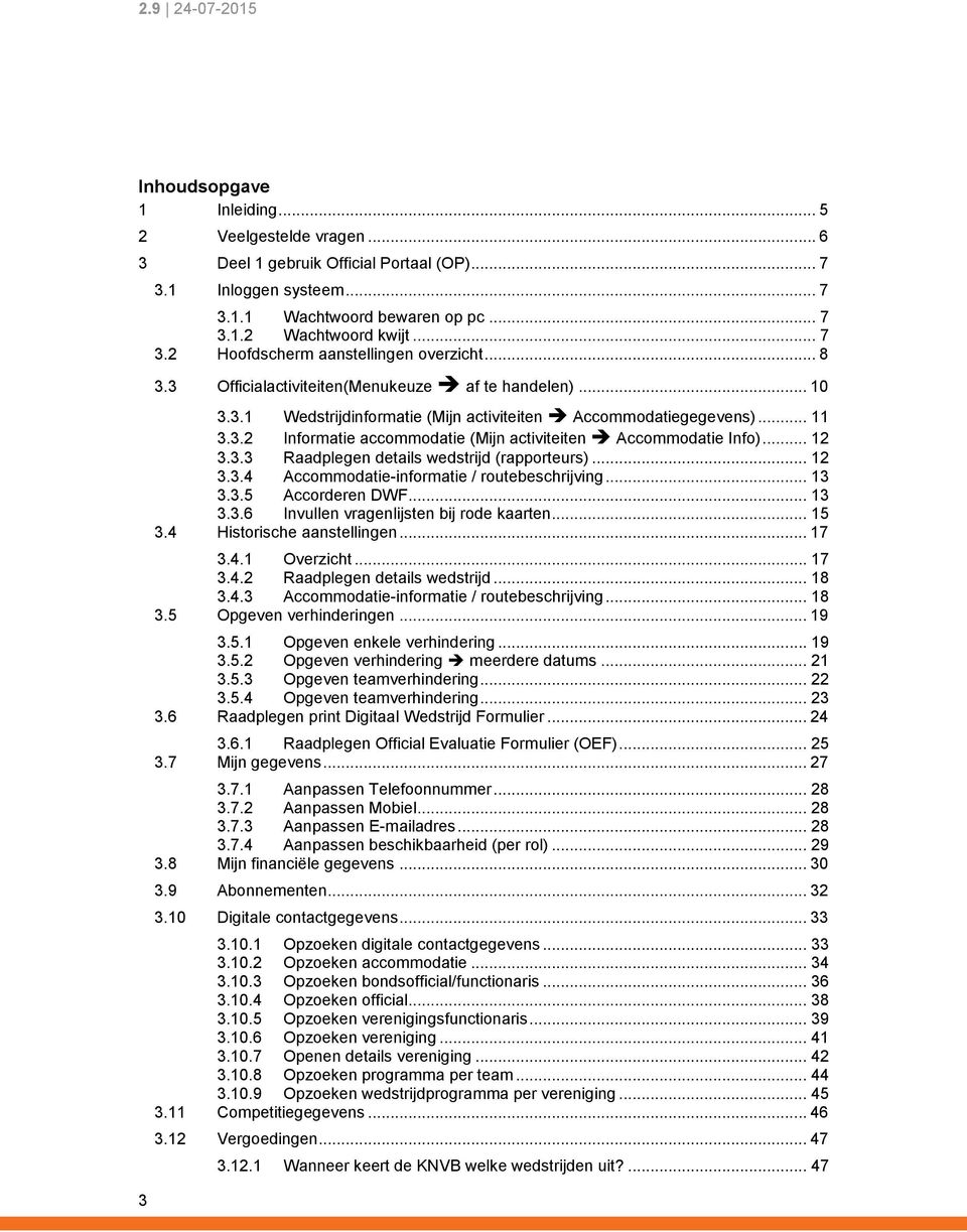 .. 12 3.3.3 Raadplegen details wedstrijd (rapporteurs)... 12 3.3.4 Accommodatie-informatie / routebeschrijving... 13 3.3.5 Accorderen DWF... 13 3.3.6 Invullen vragenlijsten bij rode kaarten... 15 3.