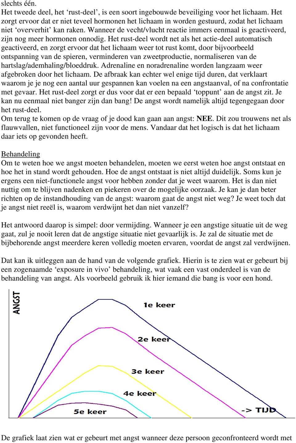 Wanneer de vecht/vlucht reactie immers eenmaal is geactiveerd, zijn nog meer hormonen onnodig.