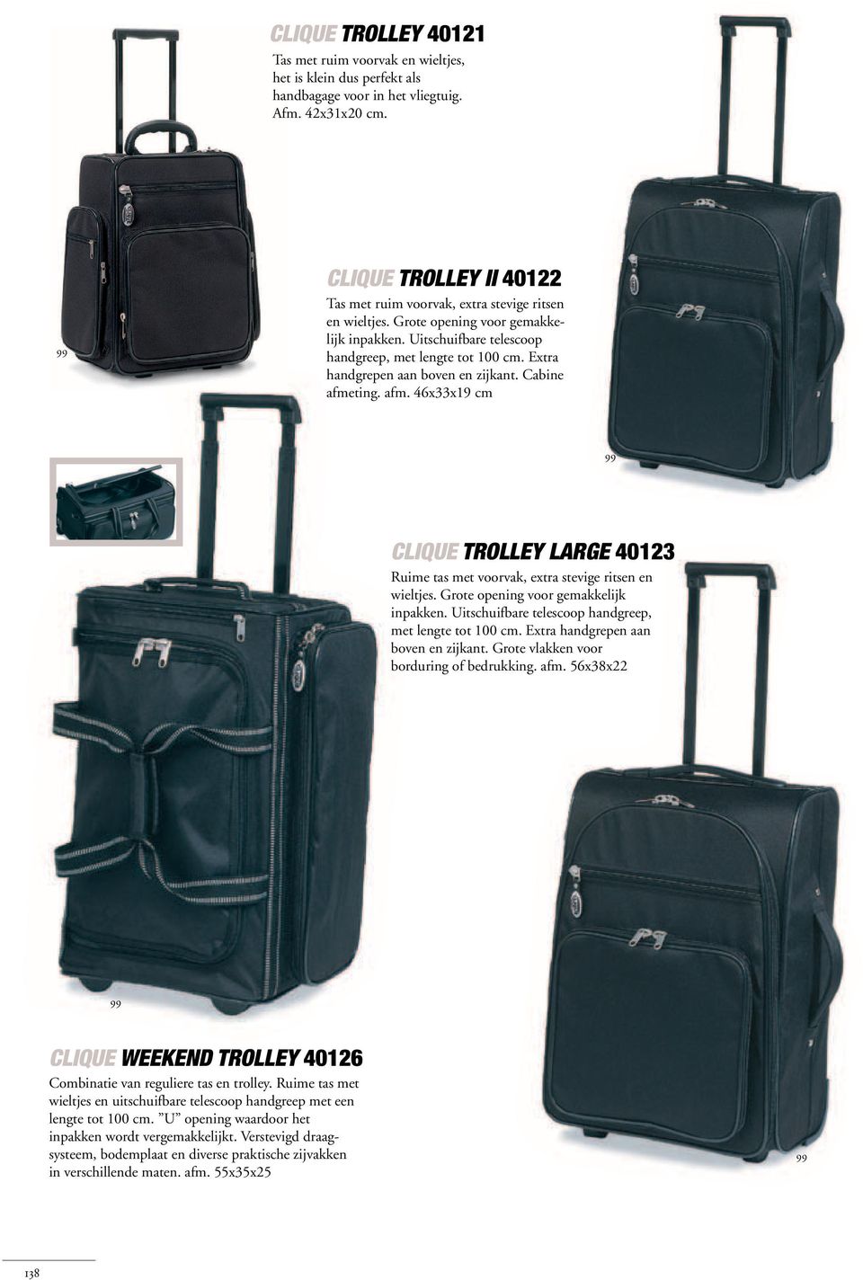 CLIQUE TROLLEY Tas met ruim voorvak en wieltjes, het is klein dus perfekt  als handbagage voor in het vliegtuig. Afm. 42x31x20 cm. - PDF Free Download