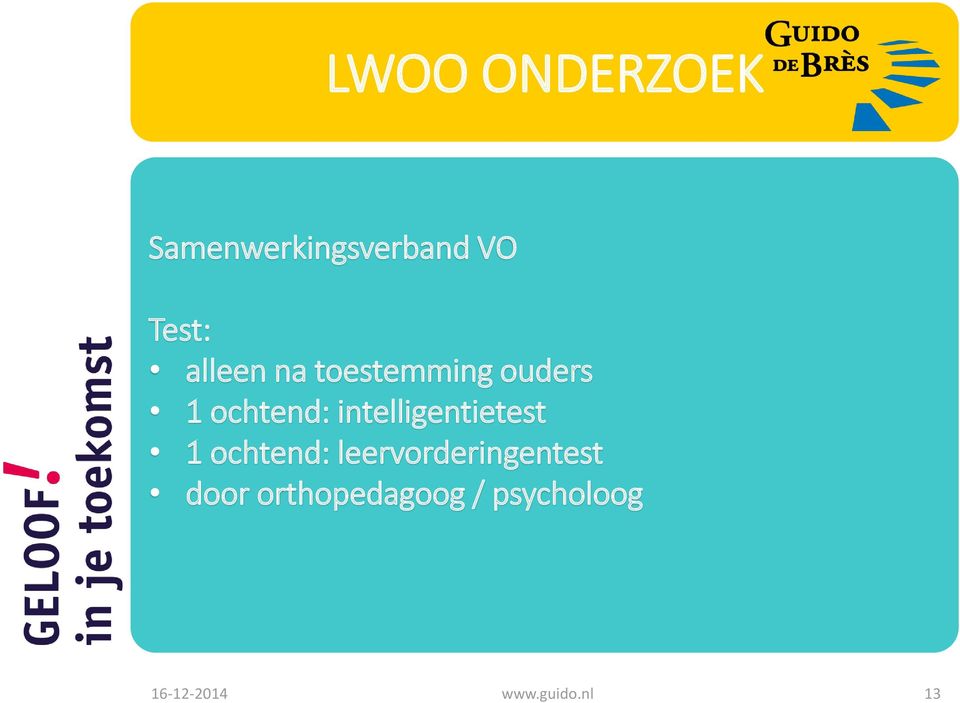 intelligentietest 1 ochtend: