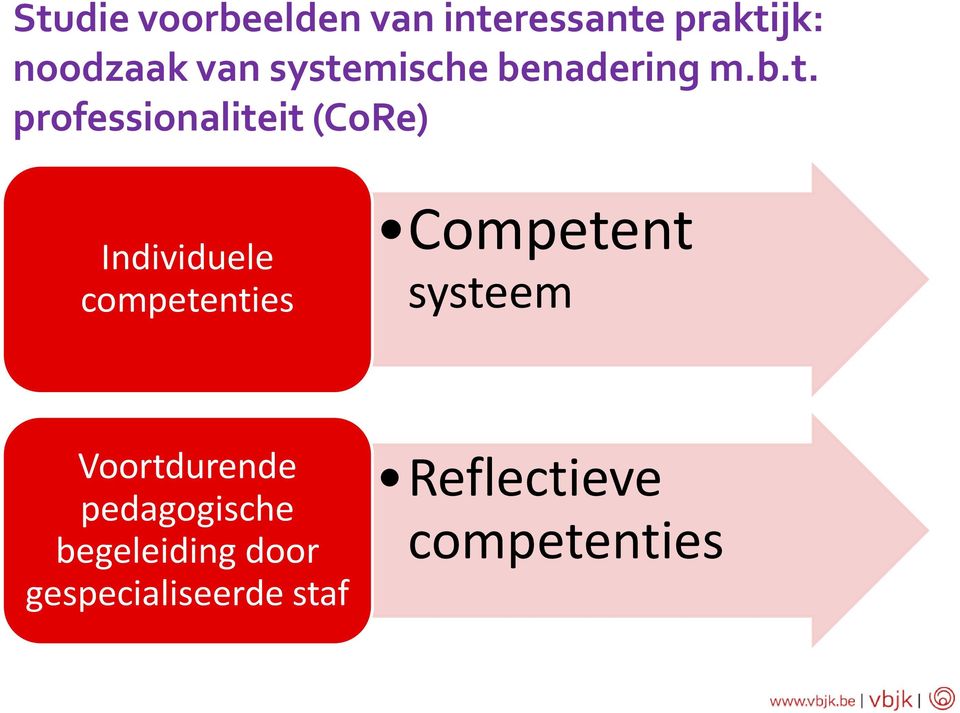 Individuele competenties Competent systeem Voortdurende