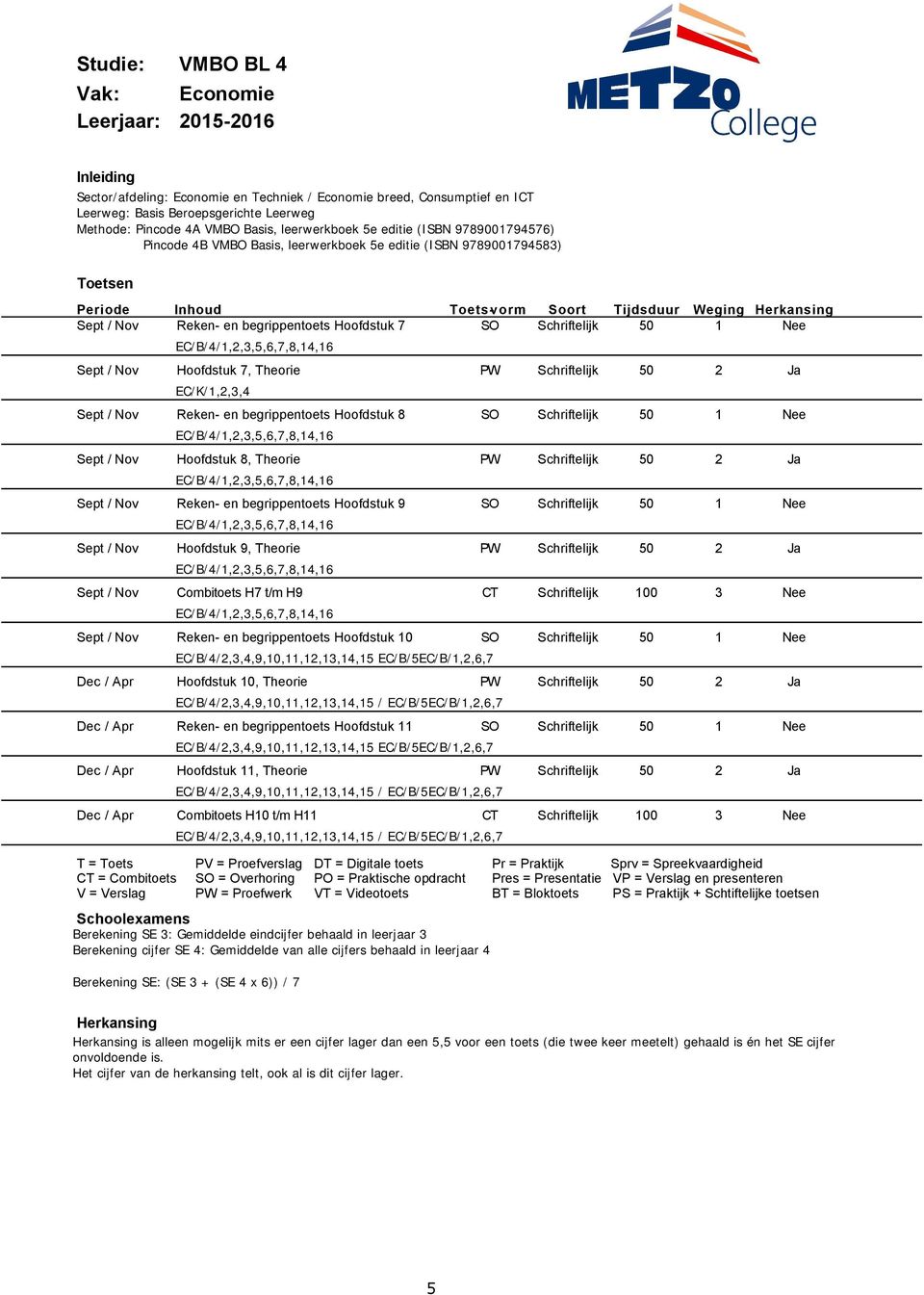 Hoofdstuk 8 EC/B/4/,,,5,6,7,8,4,6 Hoofdstuk 8, heorie EC/B/4/,,,5,6,7,8,4,6 Reken- en begrippentoets Hoofdstuk 9 EC/B/4/,,,5,6,7,8,4,6 Hoofdstuk 9, heorie EC/B/4/,,,5,6,7,8,4,6 Combitoets H7 t/m H9