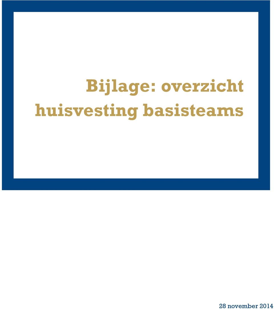 huisvesting