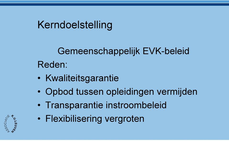 Opbod tussen opleidingen vermijden