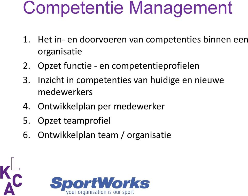 Opzet functie - en competentieprofielen 3.