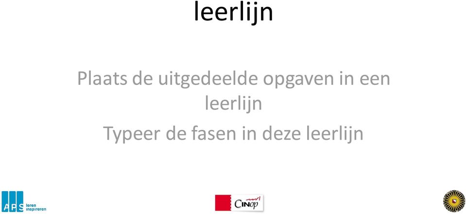 in een leerlijn