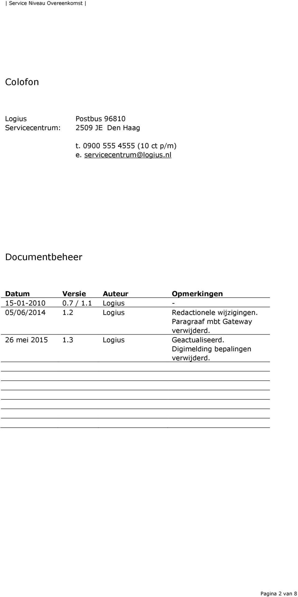 nl Documentbeheer Datum Versie Auteur Opmerkingen 15-01-2010 0.7 / 1.