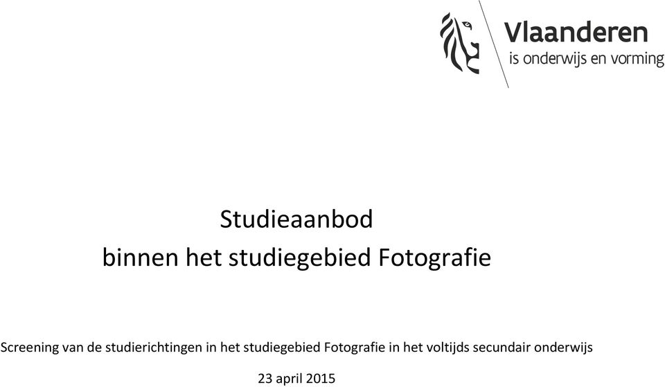 studierichtingen in het studiegebied