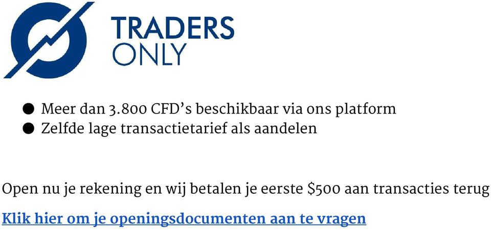 transactietarief als aandelen Open nu je rekening en