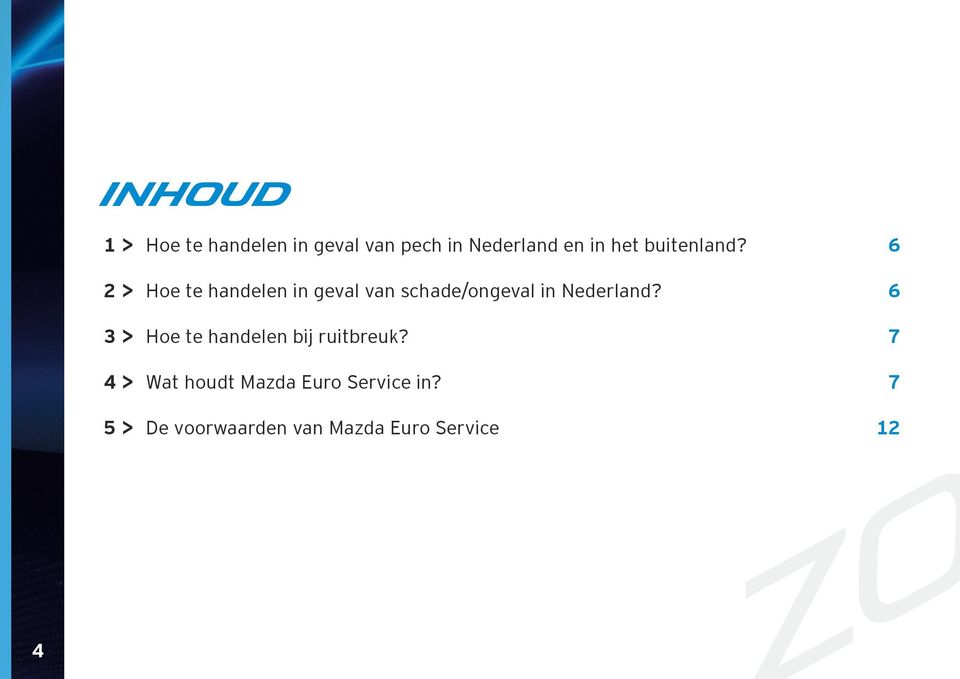 6 2 > Hoe te handelen in geval van schade/ongeval in Nederland?