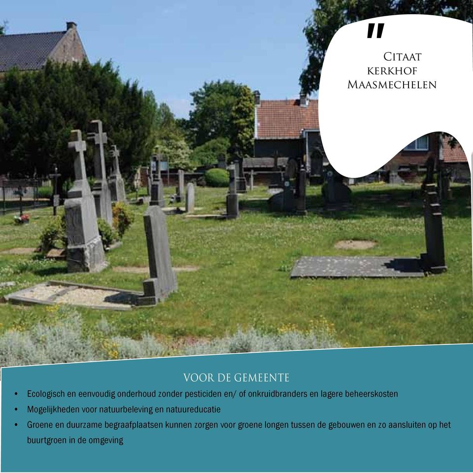 natuurbeleving en natuureducatie Groene en duurzame begraafplaatsen kunnen zorgen
