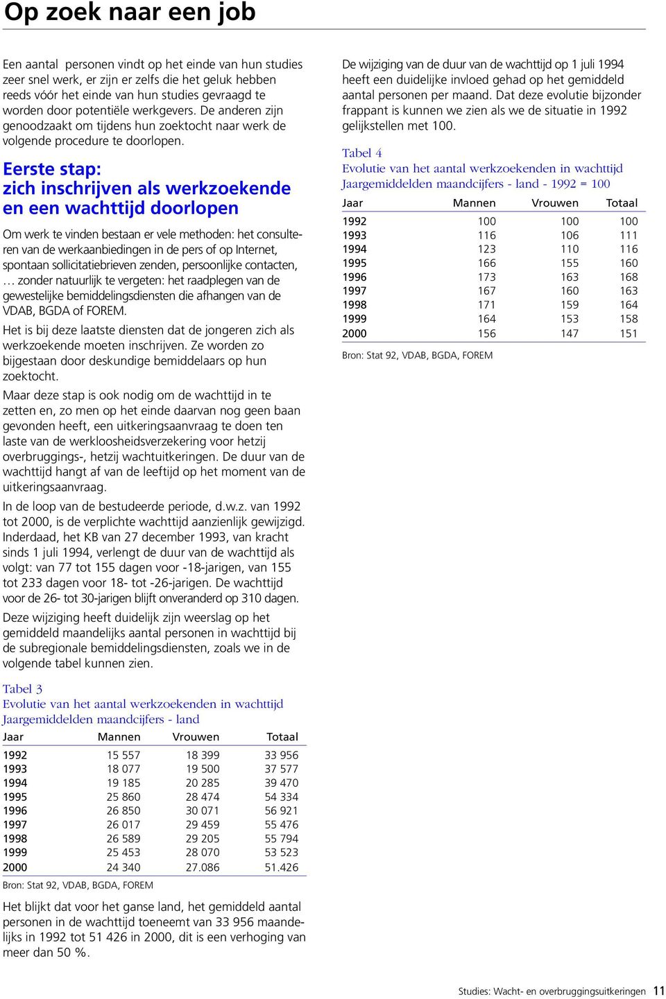 Eerste stap: zich inschrijven als werkzoekende en een wachttijd doorlopen Om werk te vinden bestaan er vele methoden: het consulteren van de werkaanbiedingen in de pers of op Internet, spontaan